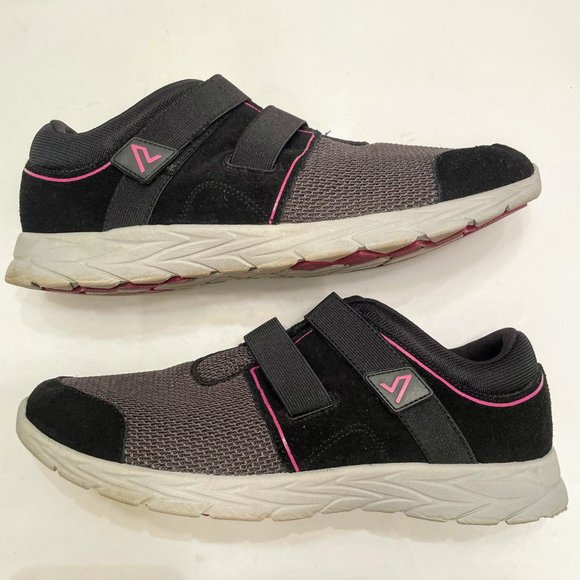 vionic suede and mesh adjustable sneakers